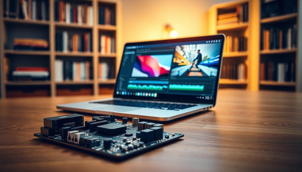 Processor en werkgeheugen bij videobewerking op laptop Processor en werkgeheugen bij videobewerking op laptop