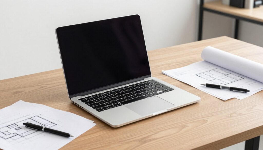 Vergelijking van een slanke laptop met professioneel toetsenbord en touchpad
